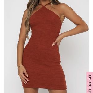 WHITEFOX Leaving So Soon Halter Mini Dress